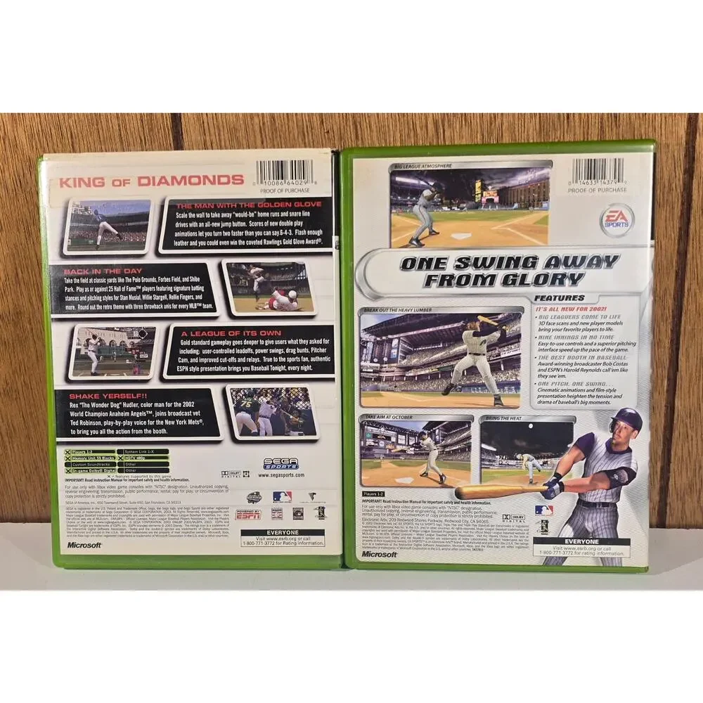 World Series Baseball 2K3 Triple Play 2002 Original Xbox Game Lot CIB